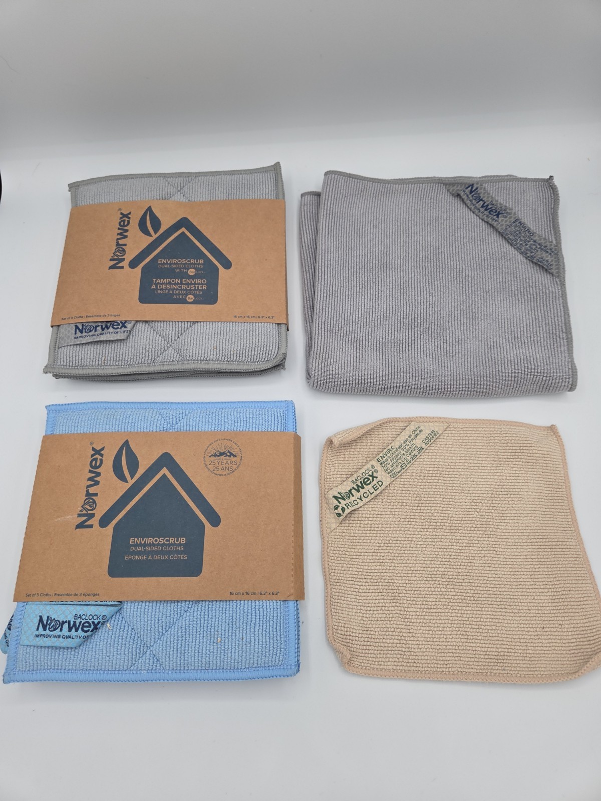 Norwex 21 pc Lot Enviro Kitchen Counter Chenille Body BacLock Gently/EUC