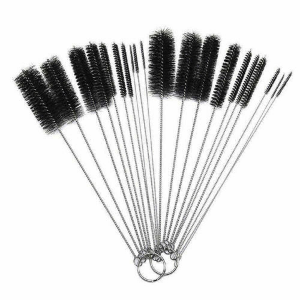 1-10 US Nylon Straw Brush Cleaner Bottle Tube Pipe Small Long Cleaning 10Pcs Set