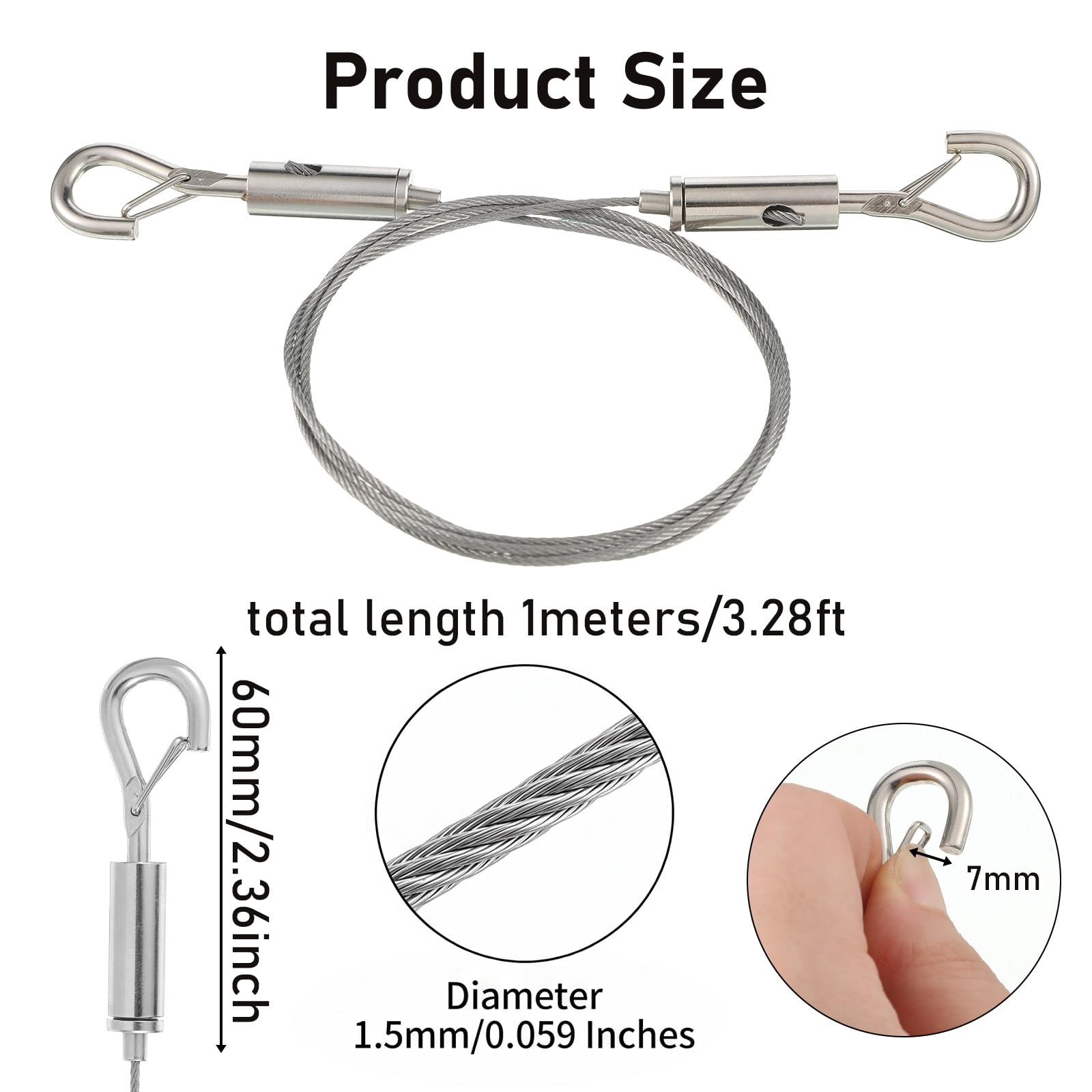 2 Pcs Wire for Hanging Pictures Picture Wire Hanging Kit