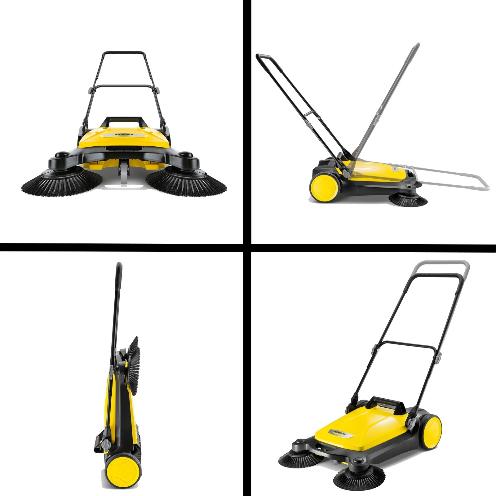 Karcher S4 Twin, Push Sweeper, 5.25 Gal, for Driveway, Sidewalk, Garage – NEW