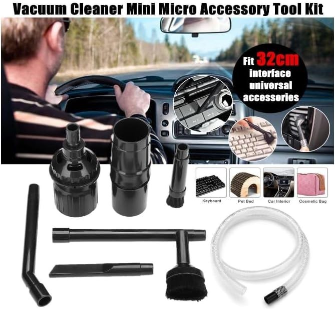 9 Piece set Mini Micro Tool Universal Vacuum Cleaner Attachments, Vacuum