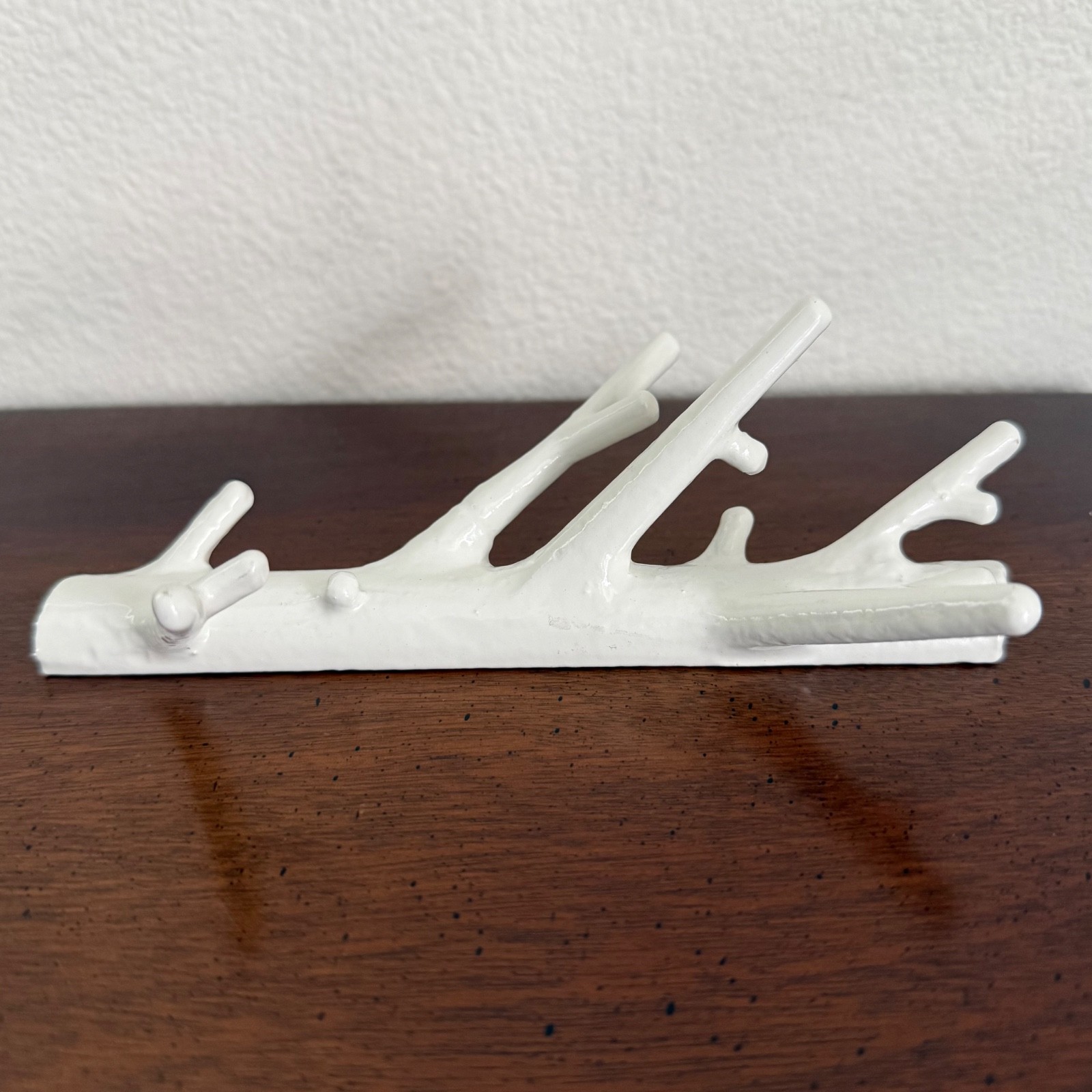 Bosign Branch™ Hook M White Solid Cast Iron Wall Hooks Modern Decor 6.5 Inches