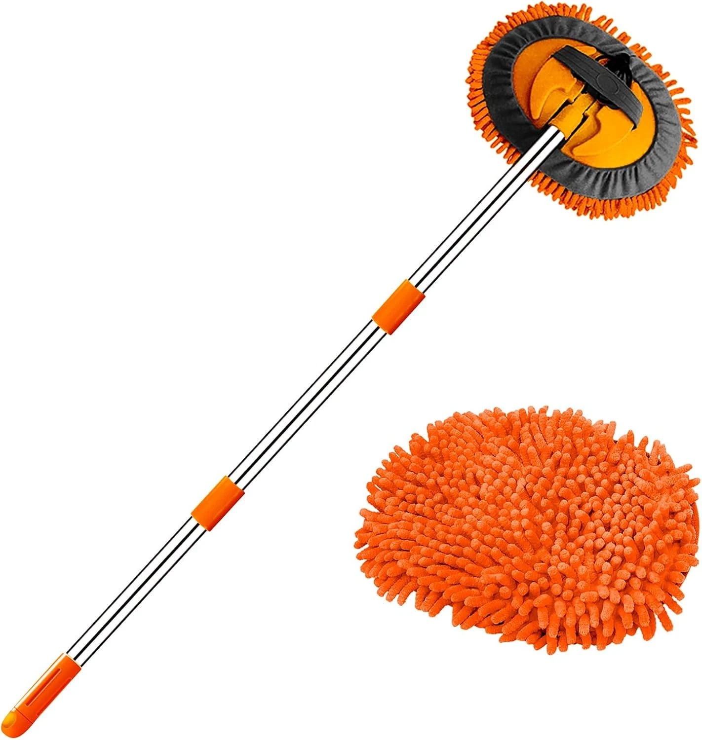 47.5″ Car Wash Brush Mop Cleaning Tool with Long Handle Kit for Washing Detailin