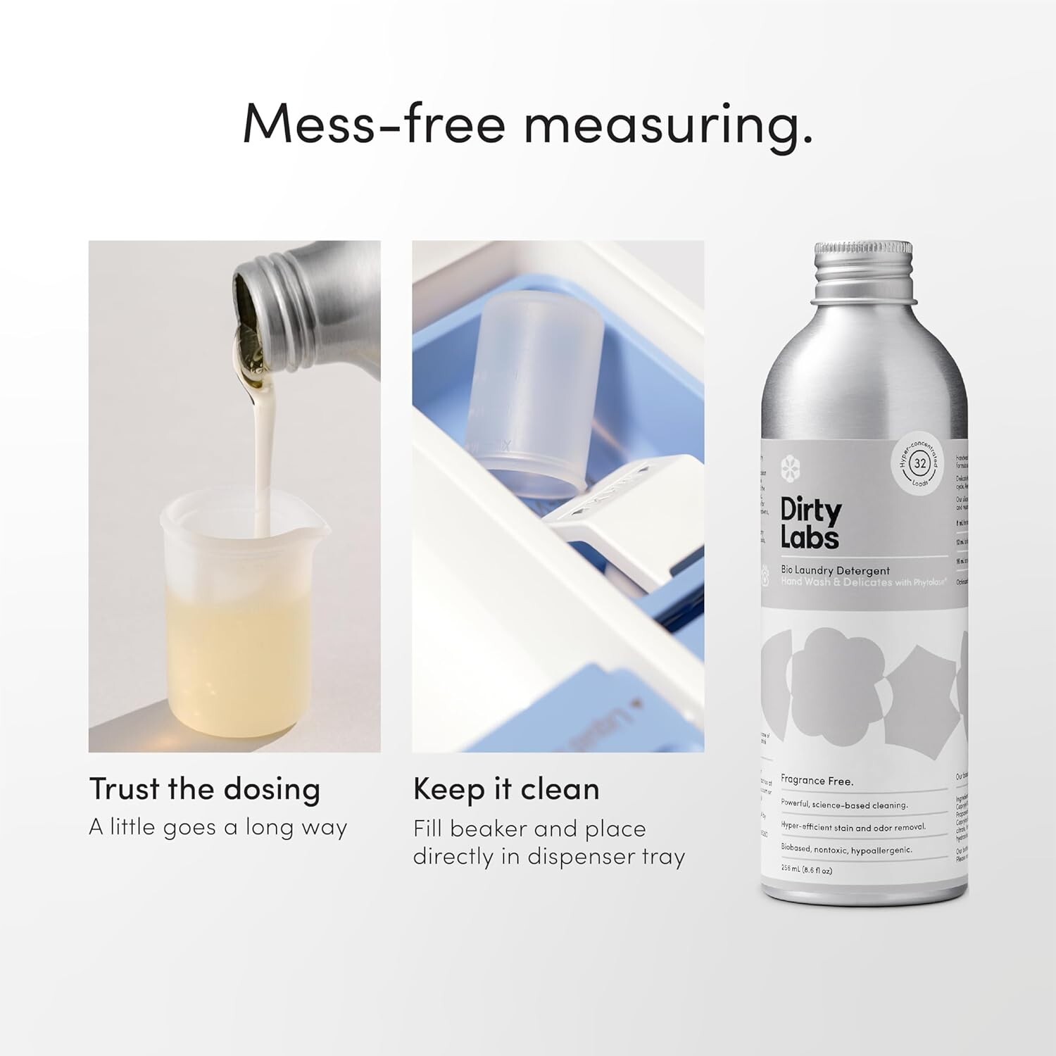 Gentle, Non-Toxic Detergent for Delicate Fabrics – 32 Loads in 8.6 Fl Oz