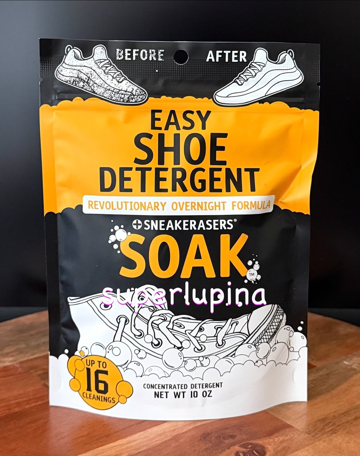 Sneakerasers SOAK Easy Shoe Cleaning Detergent NEW 10 oz