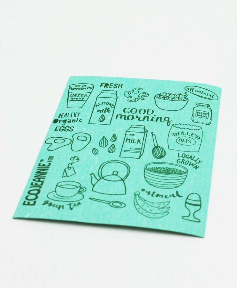 EcoJeannie Eco-Friendly Cleaning Cloth 100% Biodegradable Cellulose Sponge Cloth