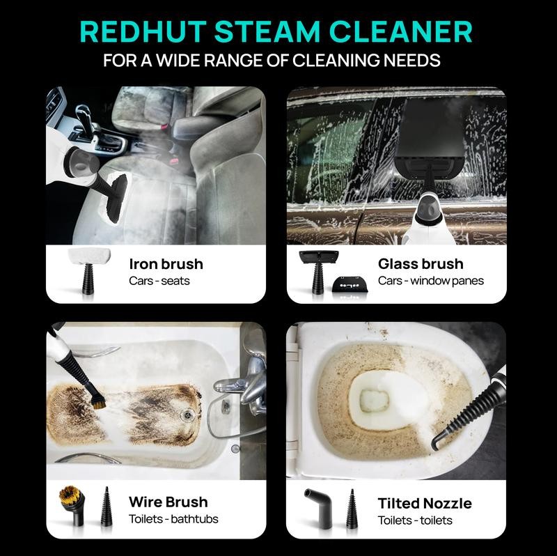 1200W Handheld Steam Cleaner Portable Pressurized Steamer Home Car Grout Clean