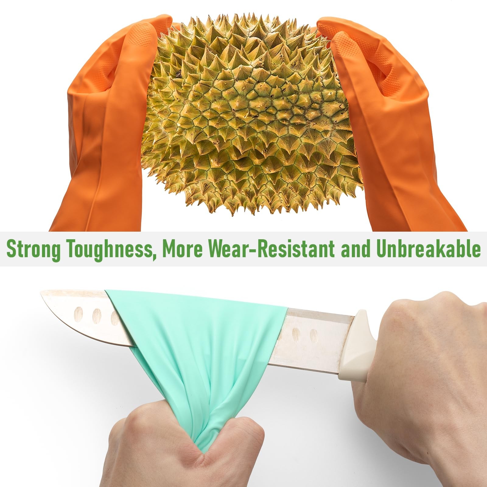 Wsaeig Rubber Cleaning Dishwashing Large, Large(pink+orange+mint Green)