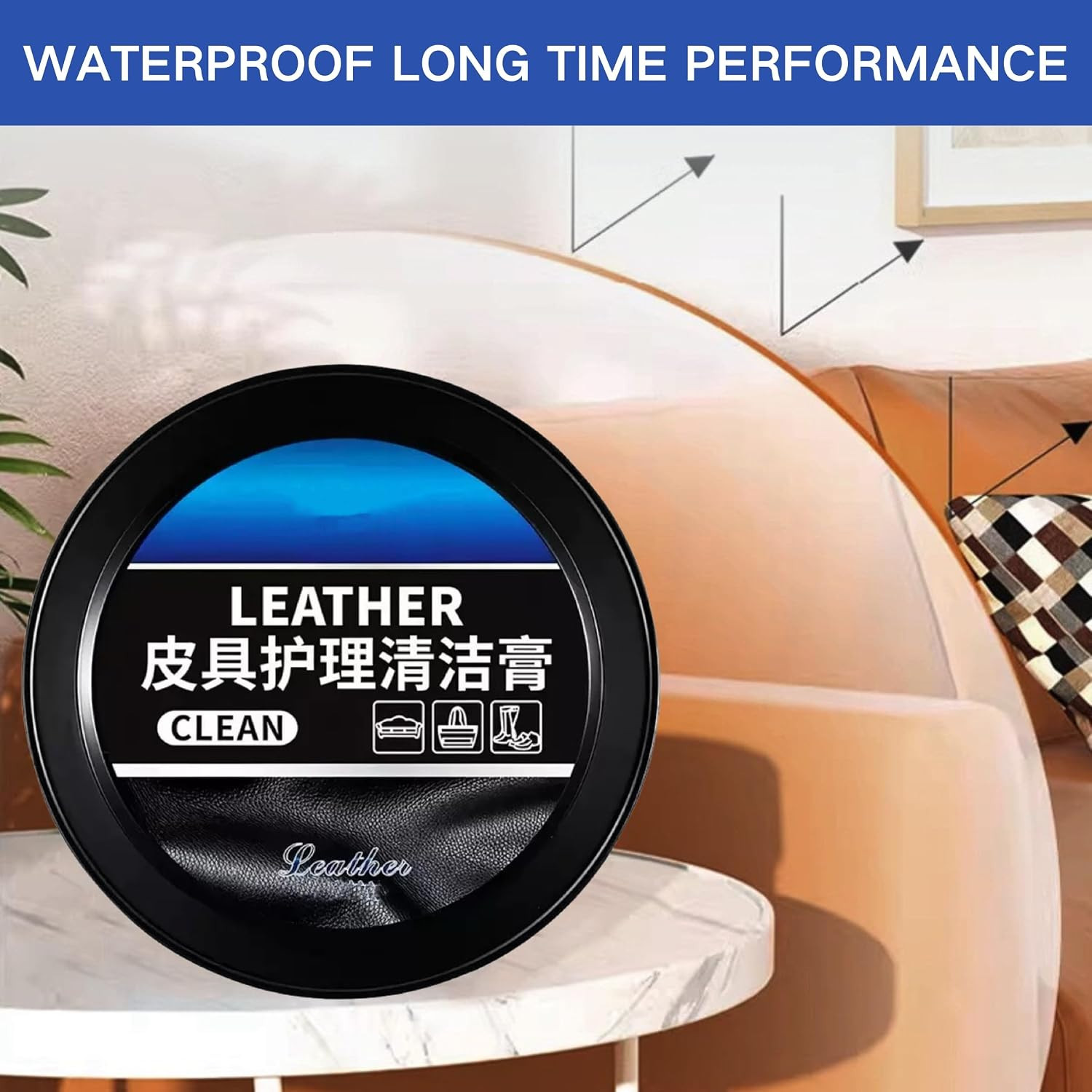 Leader Cleaning and Care Cream, Leather Cleaning Cream for Car Interior, Multifu