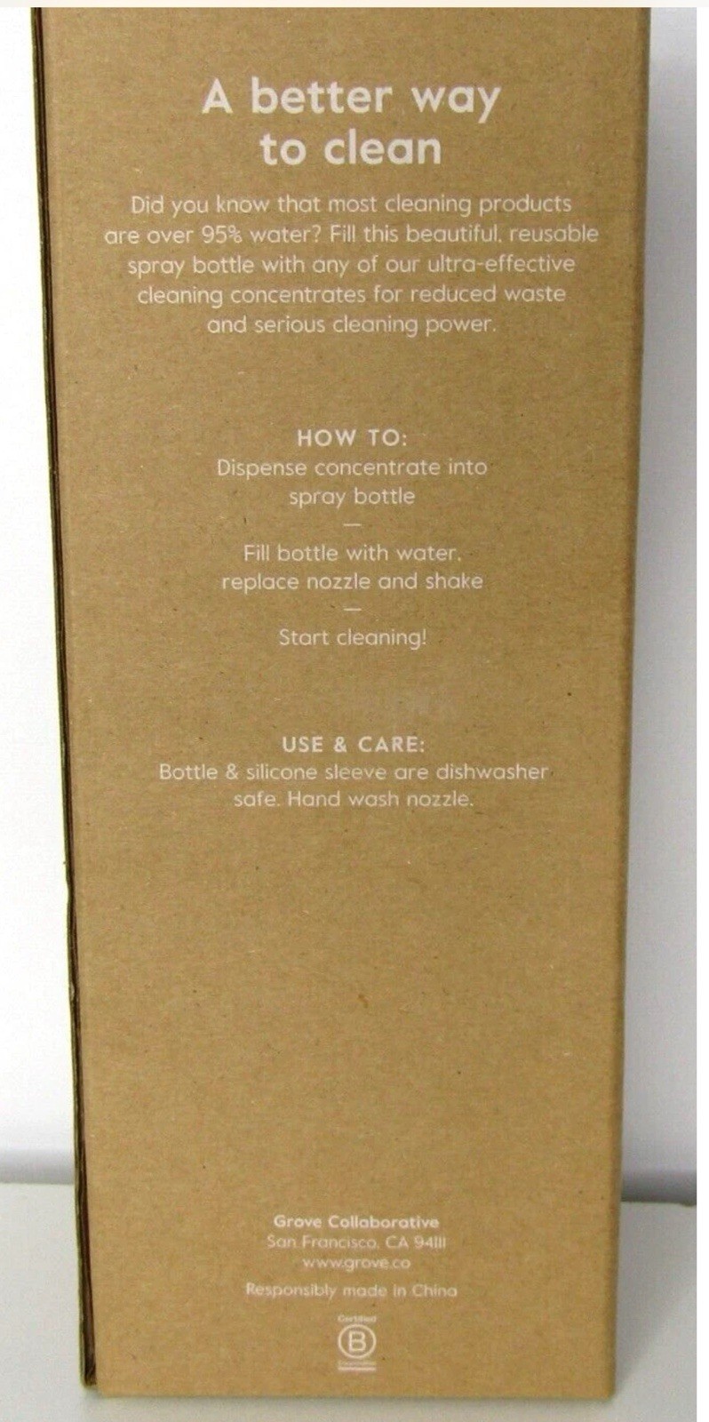 Grove Collaborative 16oz Glass Spray Bottle With Aqua Silicone Sleeve New & Used