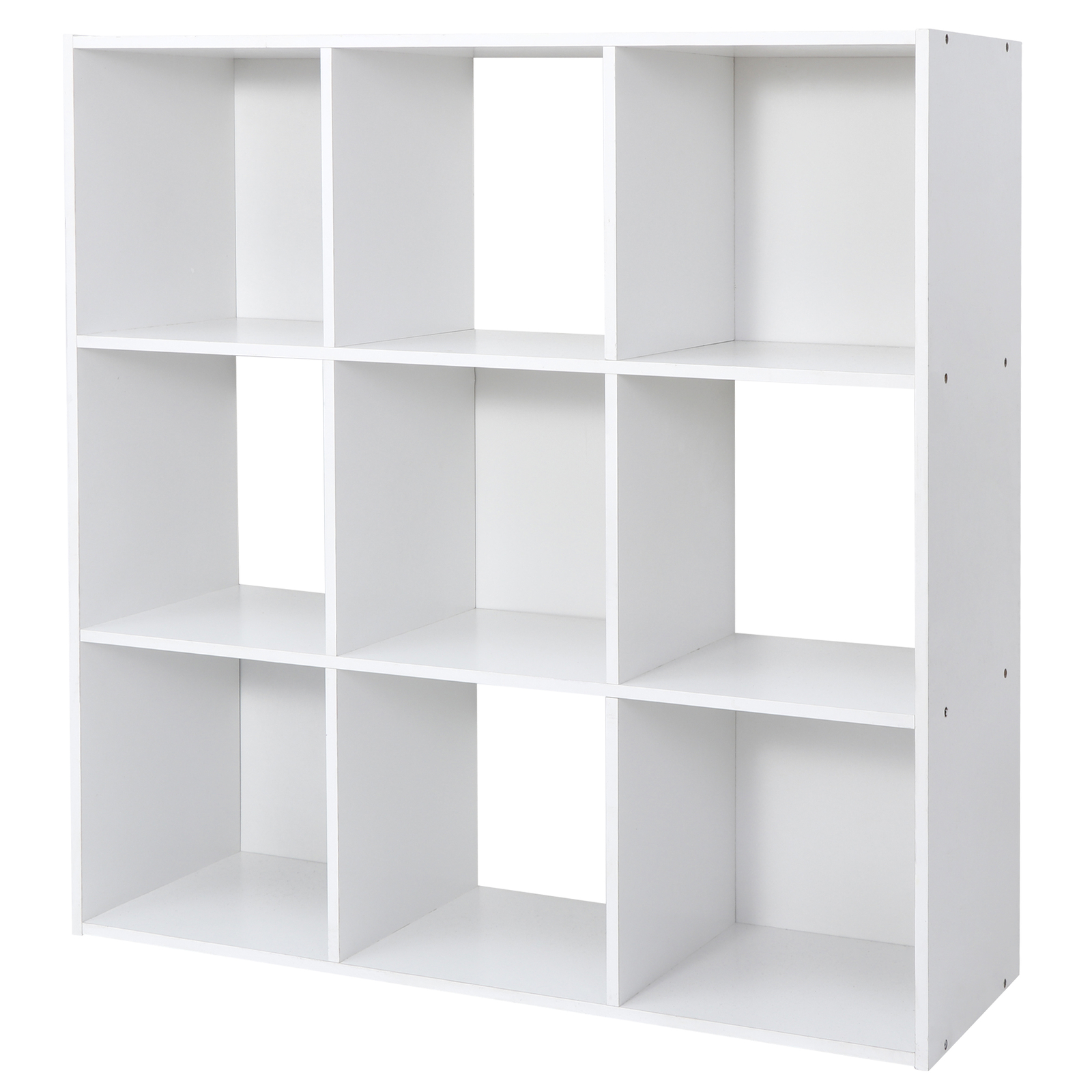 9-Cube Closet Organizer Storage Shelves Save Space Bookcase Wood White Indoor