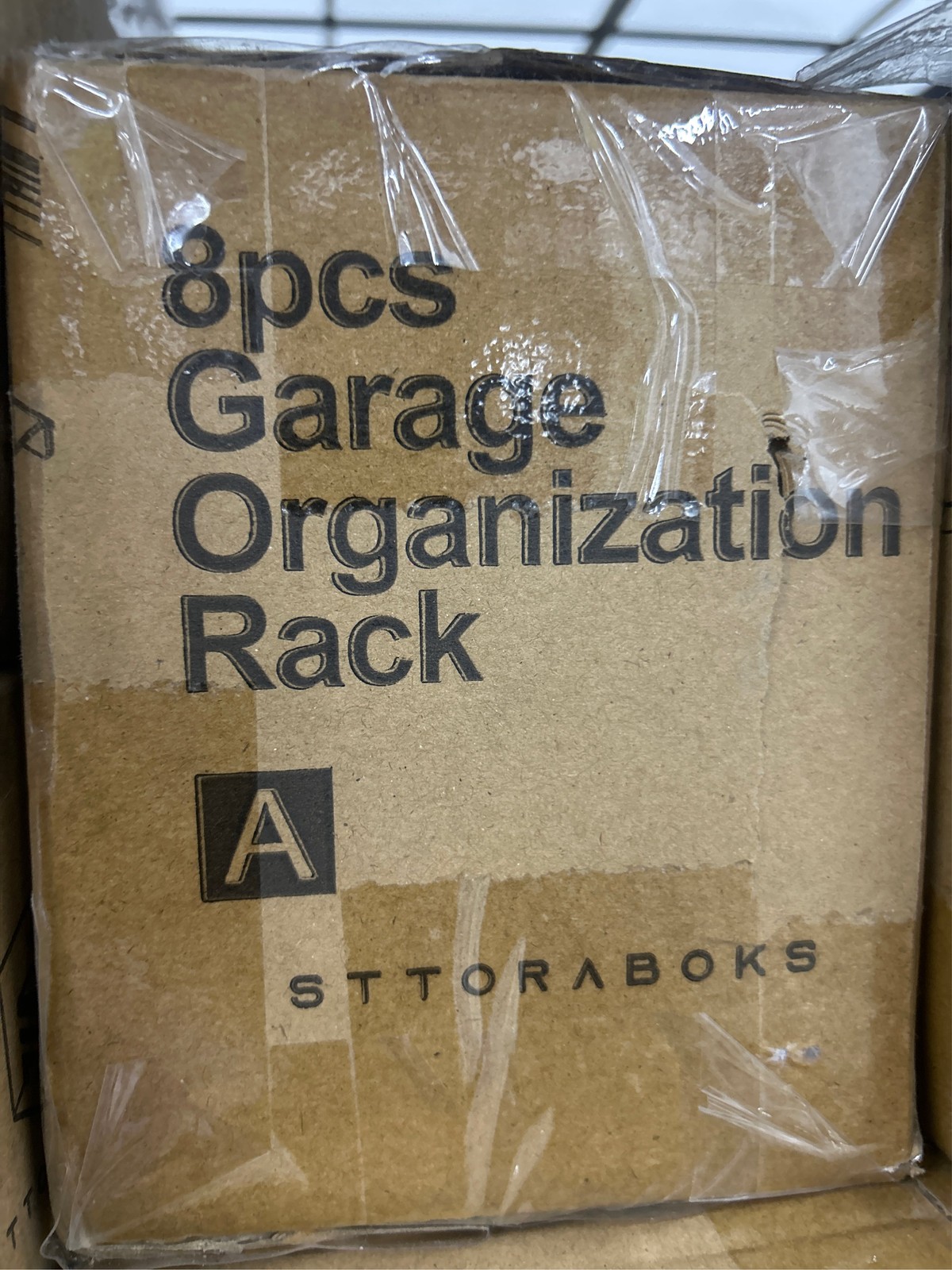 34 in. Garage Tool Storage Steel Rack, 300 lbs. Load Capacity Wall Mounted Stora