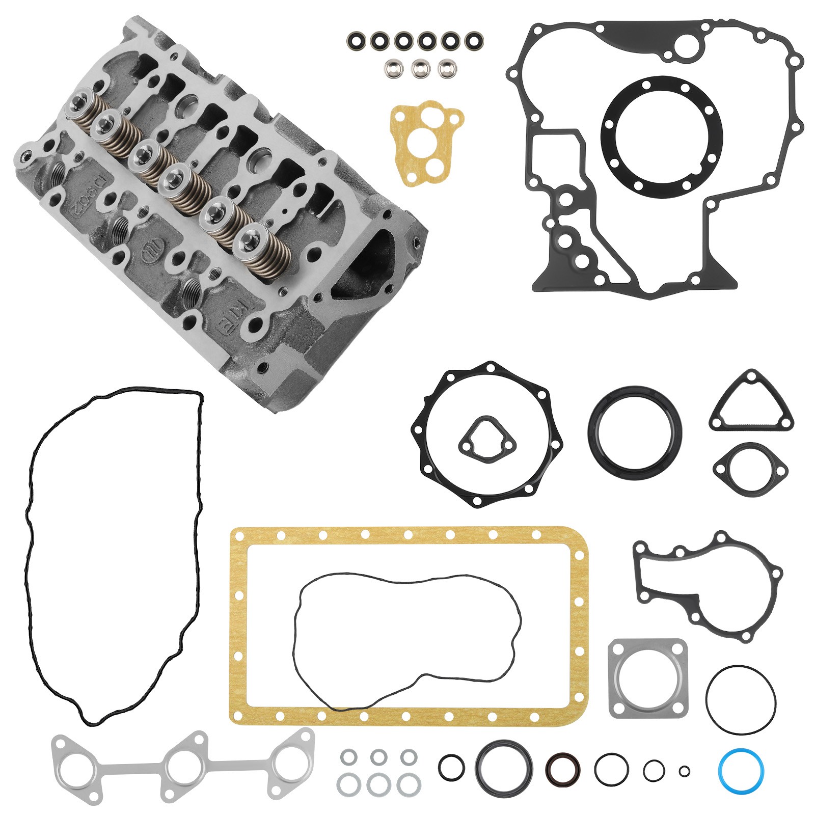 Complete Cylinder Head W/ Valves & Gasket Kit For Kubota D905 RTV900 RTV900W