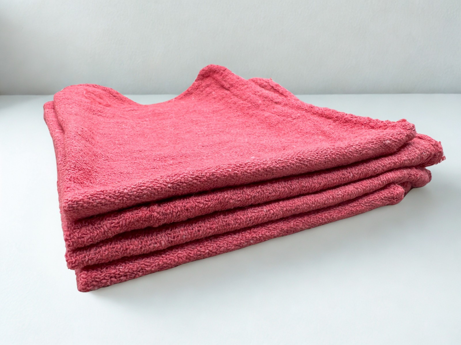 500 RED SHOP TOWELS / 14X14/ MECHANICS RAGS / OIL CHANGE / FREE SHIPPING / NEW