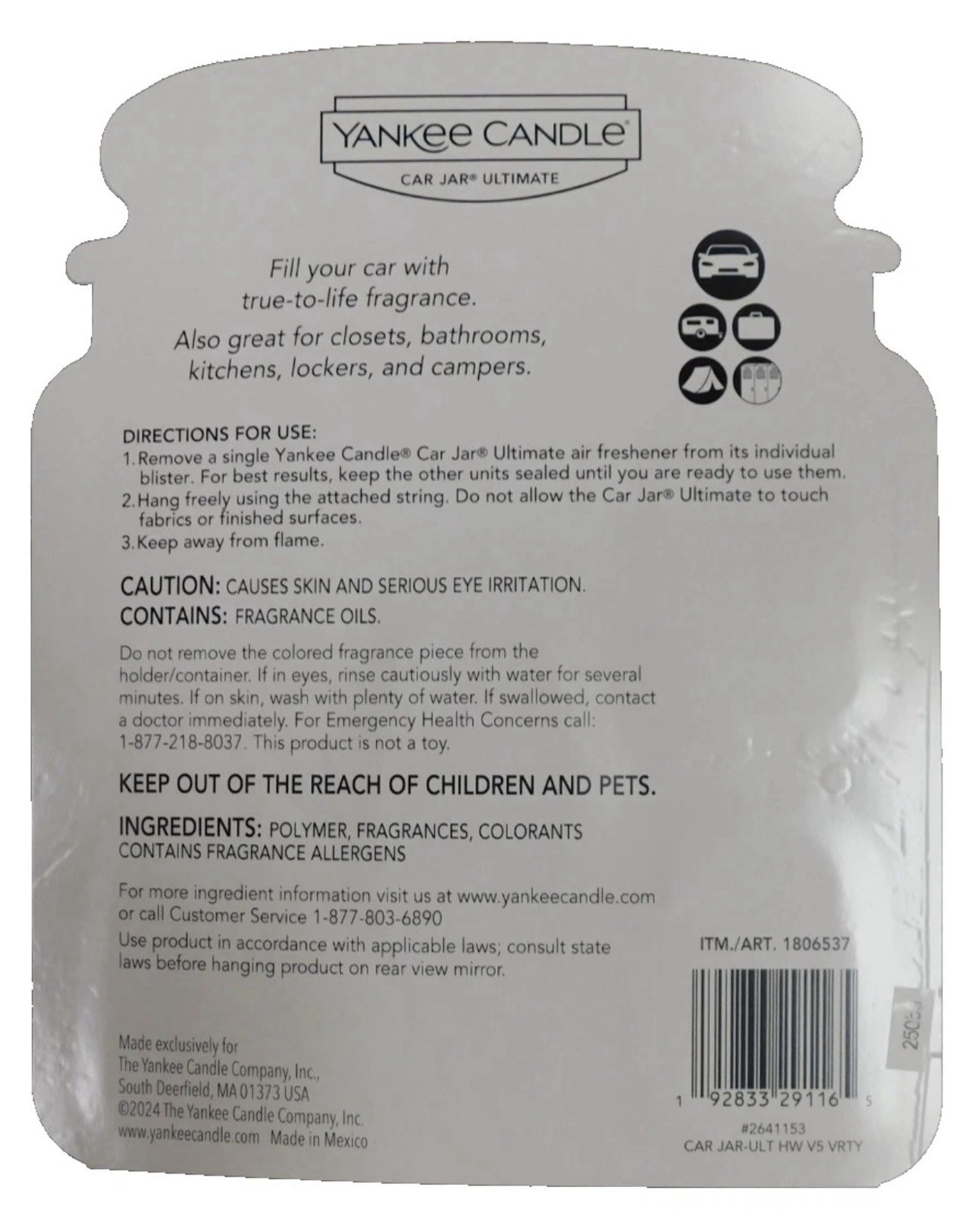Yankee Candle Car Jar Ultimate Multipack 5 Air Fresheners