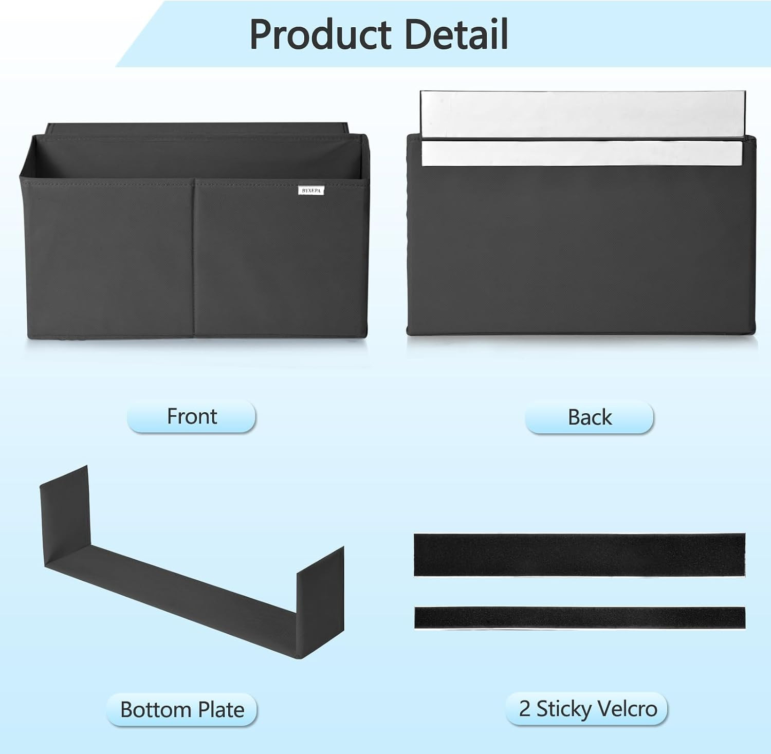 Desk Side Storage Organizer, Minimalist Side Storage Bag for Office Supplies, Ga