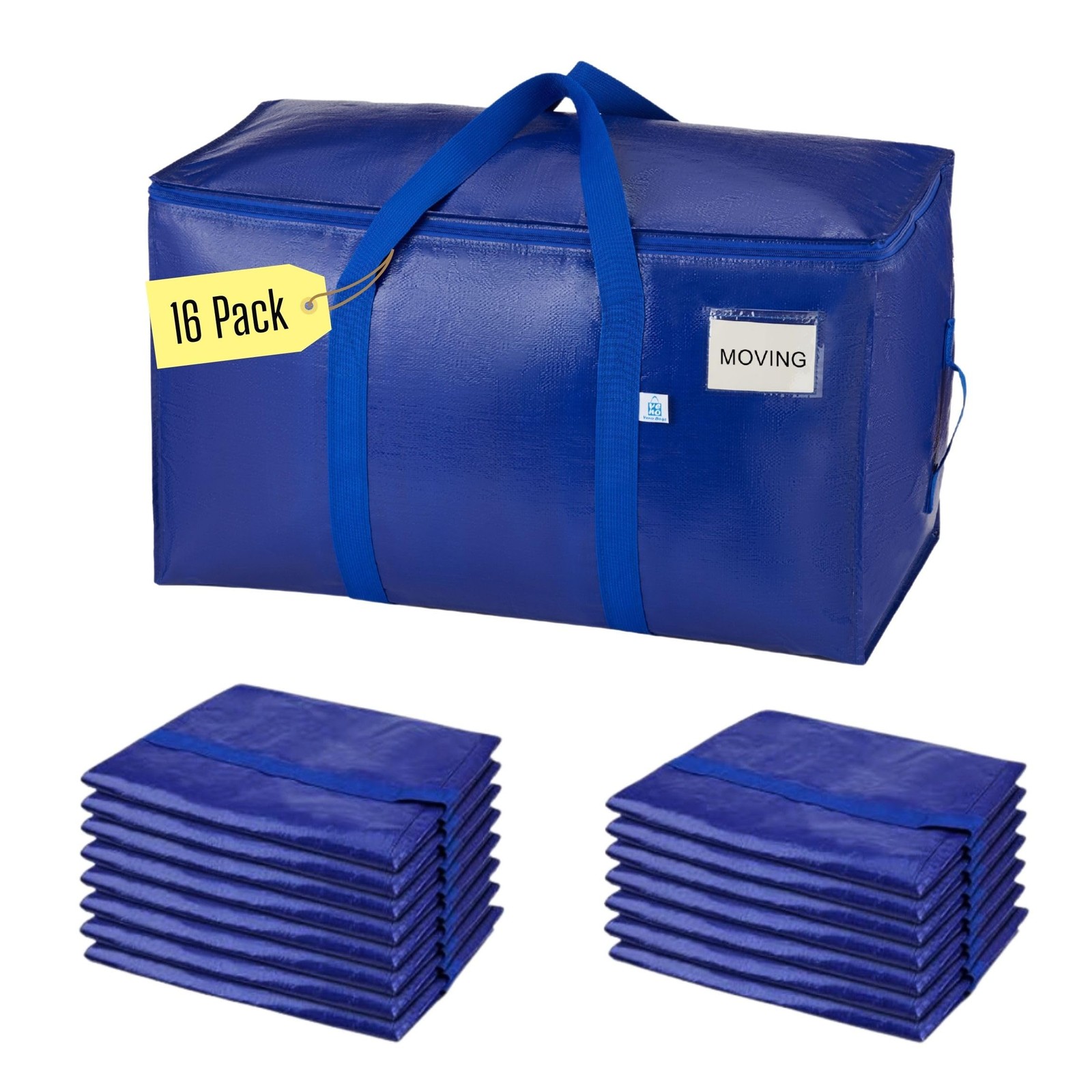16 Pack Heavy Duty Moving Bags, 90L Extra Large Moving Boxes Alternative, 50l…