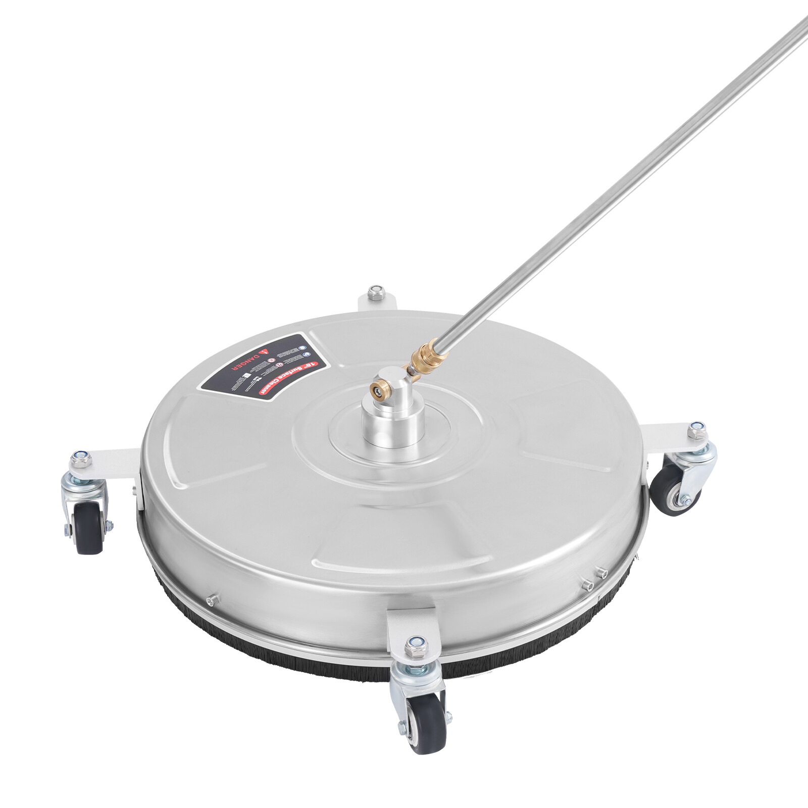 Modern 18-inch Surface Cleaner Stainless Steel Surface Cleaner with 4 Wheels NEW