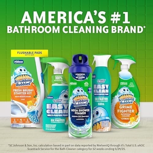 Scrubbing Bubbles Easy Clean Foaming Toilet Bowl Cleaner, Easy Drop In Powder Po