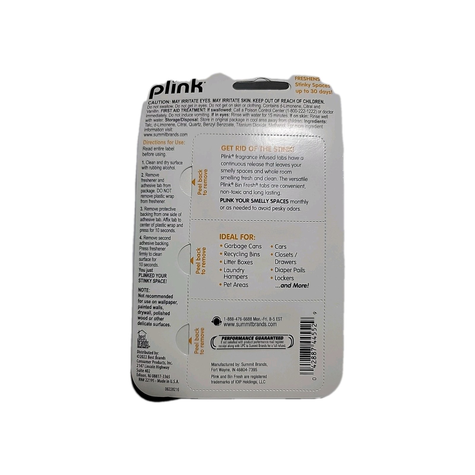 Plink Odor Eliminator Fresh Lemon 3 Uses Long Lasting Freshens Stinky Spaces.