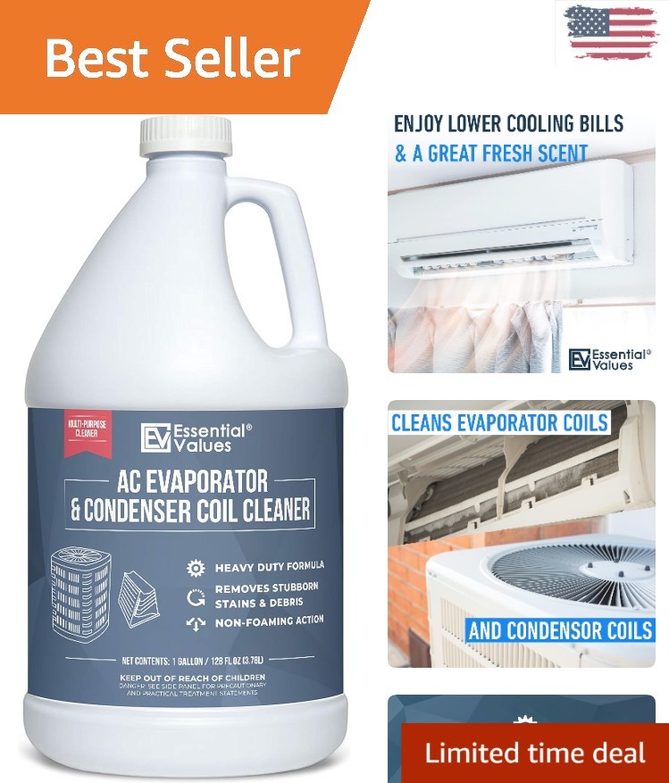 Heavy Duty 128 Oz Non-Acidic AC Cleaner for Commercial & Residential Units