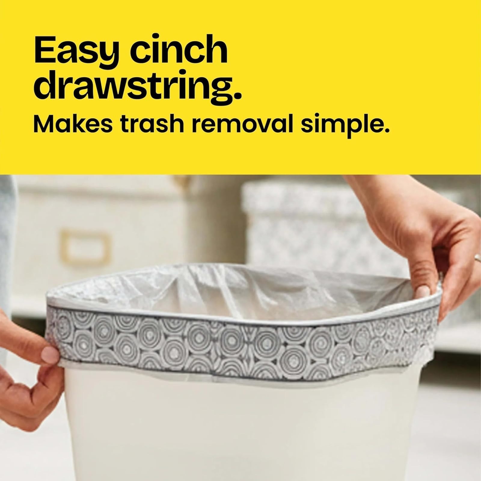 Glad 4 Gallon Drawstring Trash Bags Lemon Fresh Bleach Scent 34 Count