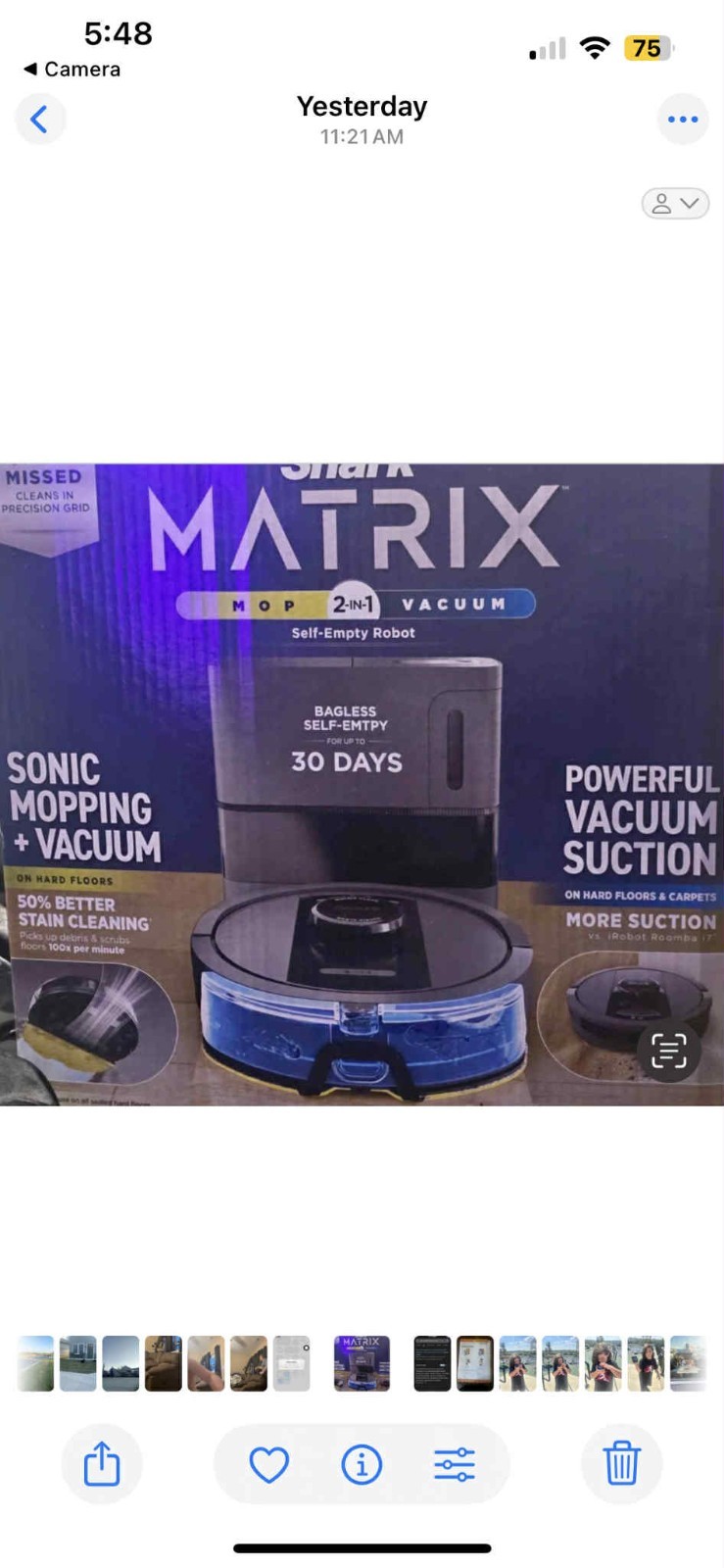 Shark MATRIX 2-in-1 Self-Empty Robot Mop & Vacuum UR2450WS Black – BRAND NEW