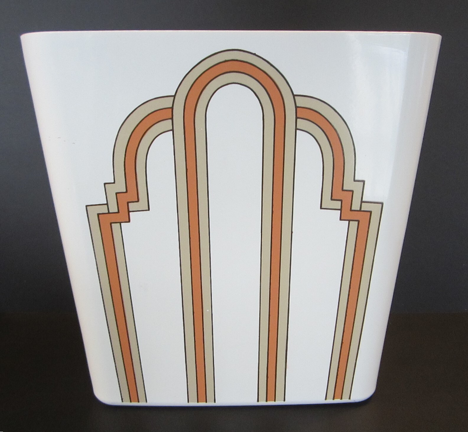 Art Deco Nouveau Garbage Bin Trash Can McGregor Bath Fashion Wastebasket Vintage