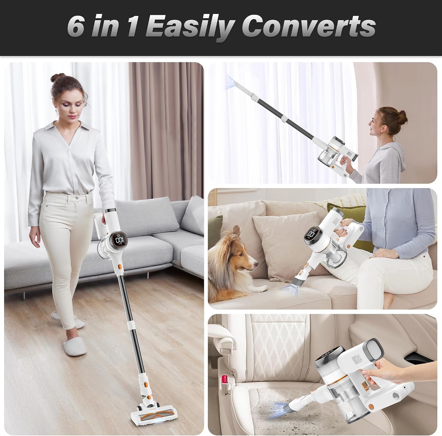 V500 Cordless Vacuum Cleaner Anti-Tangle Lightweight