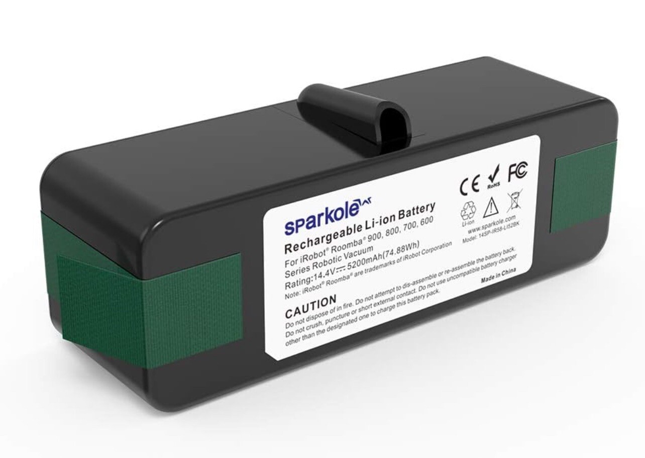 SPARKOLE 5200mAh Lithium Ion Replacement Battery for iRobot Roomba 960 980 98…