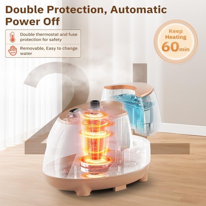 Clothes Steamer 1800W Standing Garment Steamer with Adjustable Double Rod