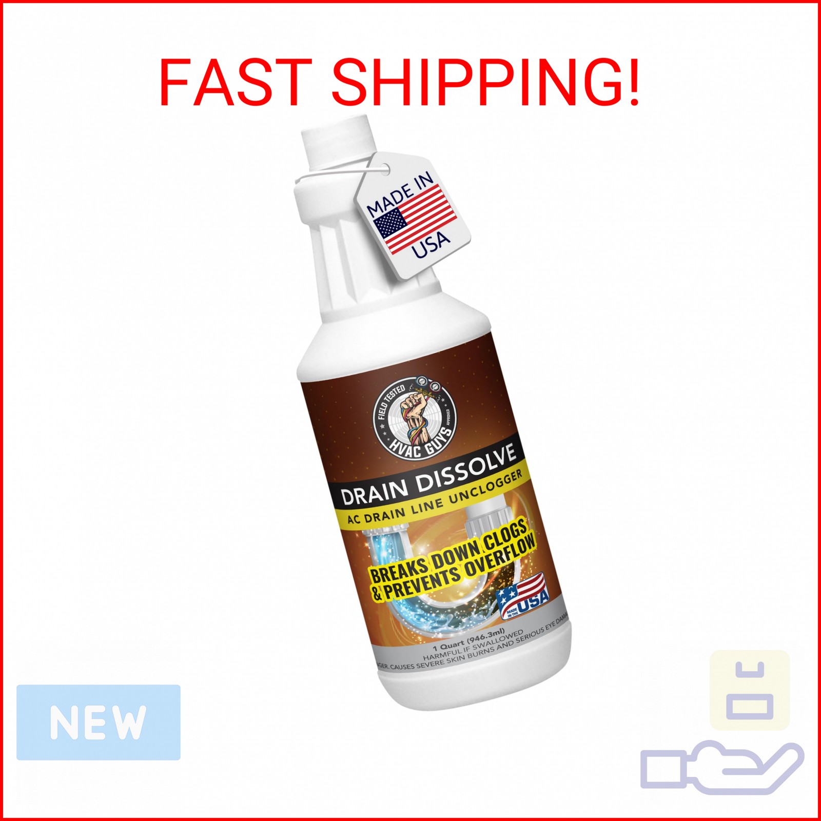 HVAC Guys Drain Dissolve | AC Drain Line Cleaner & Unclogger | Heat Generating A