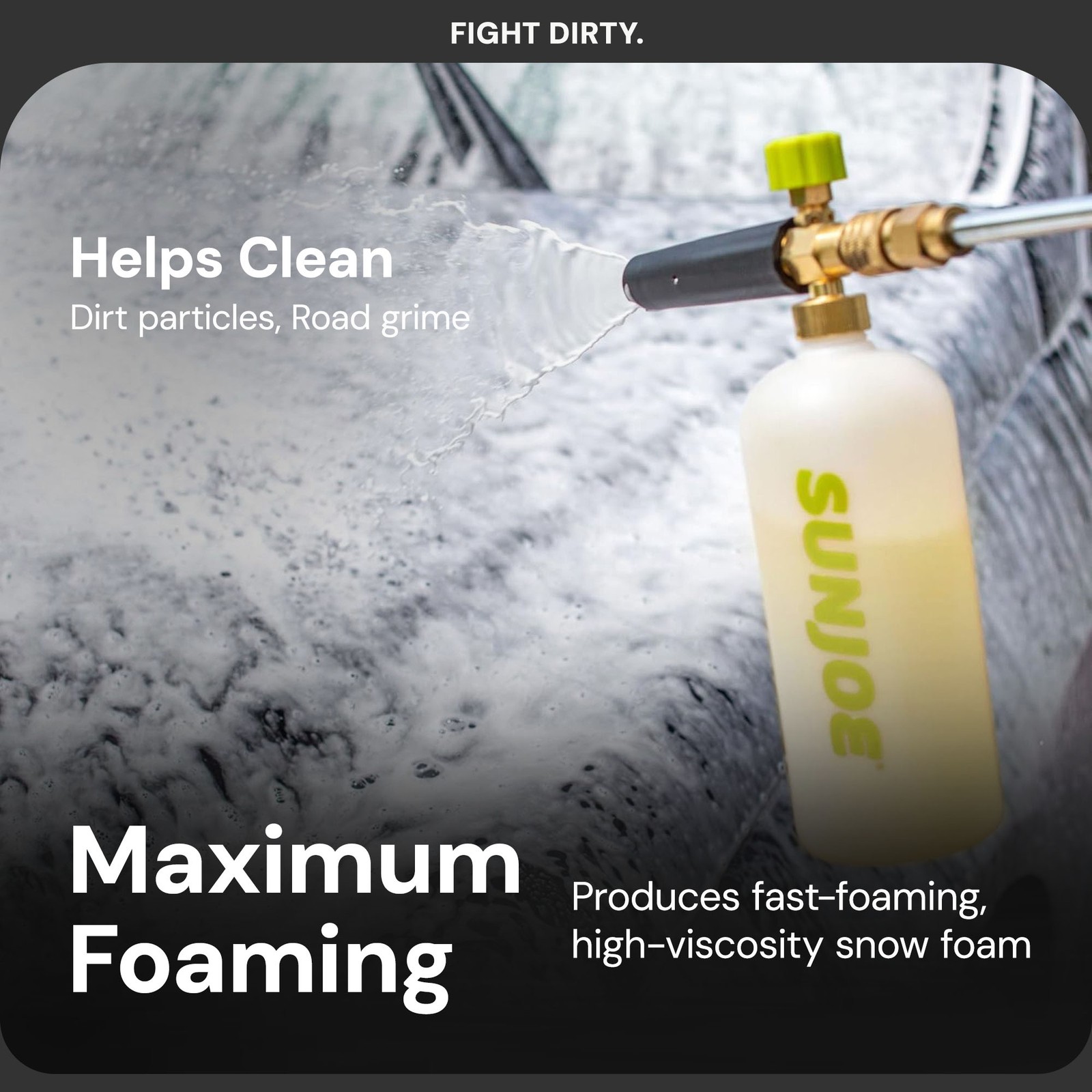 Sun Joe Premium Snow Foam Pineapple Scent Car Wash Soap & Cleaner, 1 Gal, FCS1G