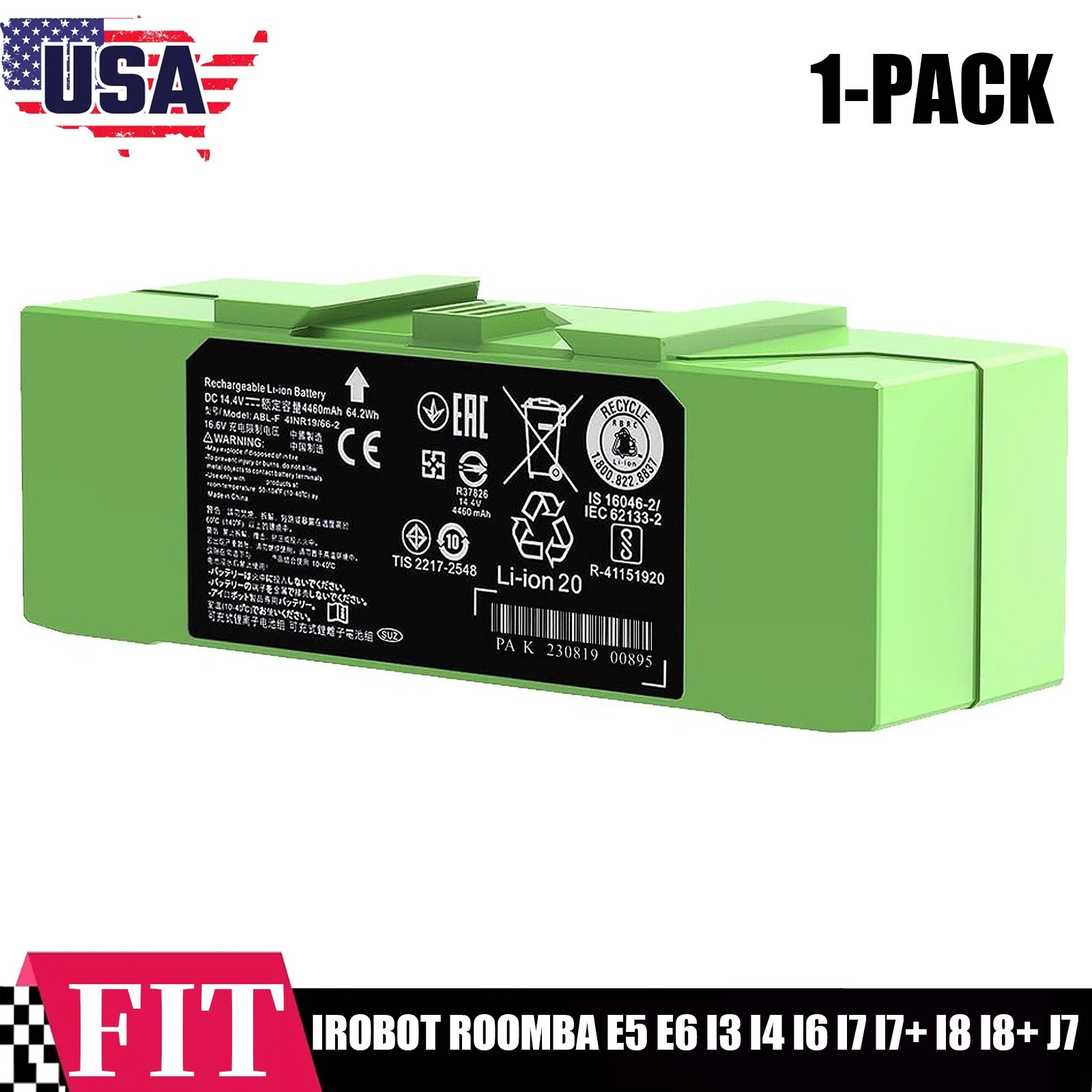 14.4V Lithium Battery ABL-F For IROBOT ROOMBA E5 E6 I3 I4 I6 I7 I7+ I8 I8+ J7