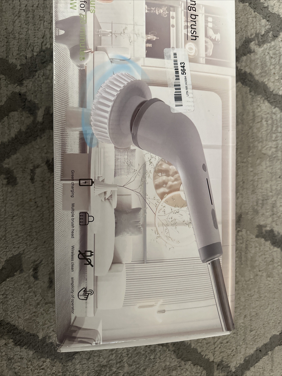 Electric Spin Scrubber 9 In 1 Cordless Cleaning Brush Adjustable Extension Handl