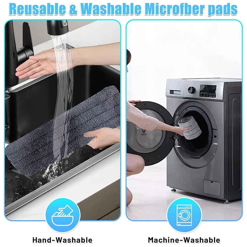 Spray Mop with 3 Washable Pads Refillable Bottle 360° Microfiber Floor Cleaner