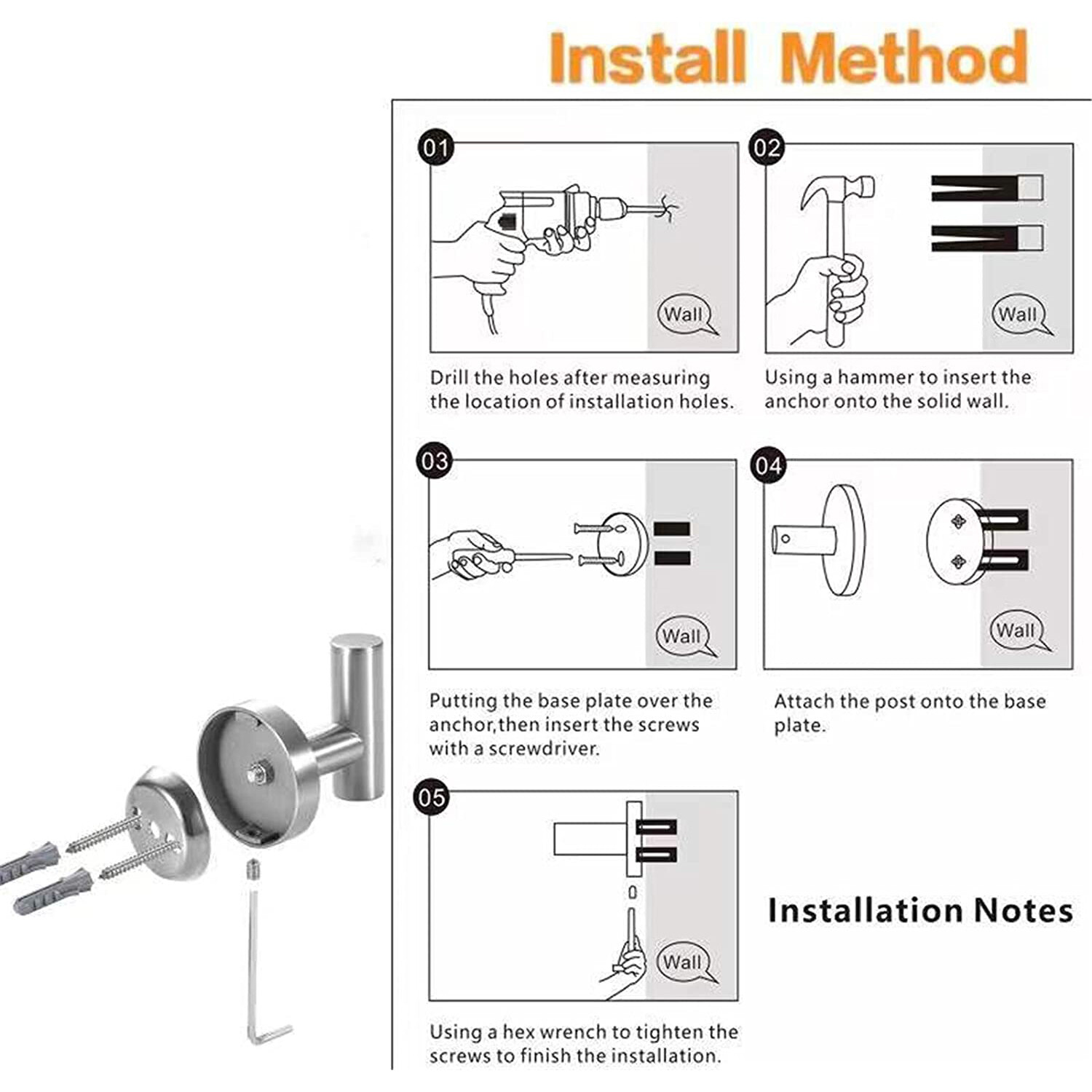 2/4 Packs Bathroom Towel Coat Robe Hooks Stainless Steel Door Hanger Wall Hook