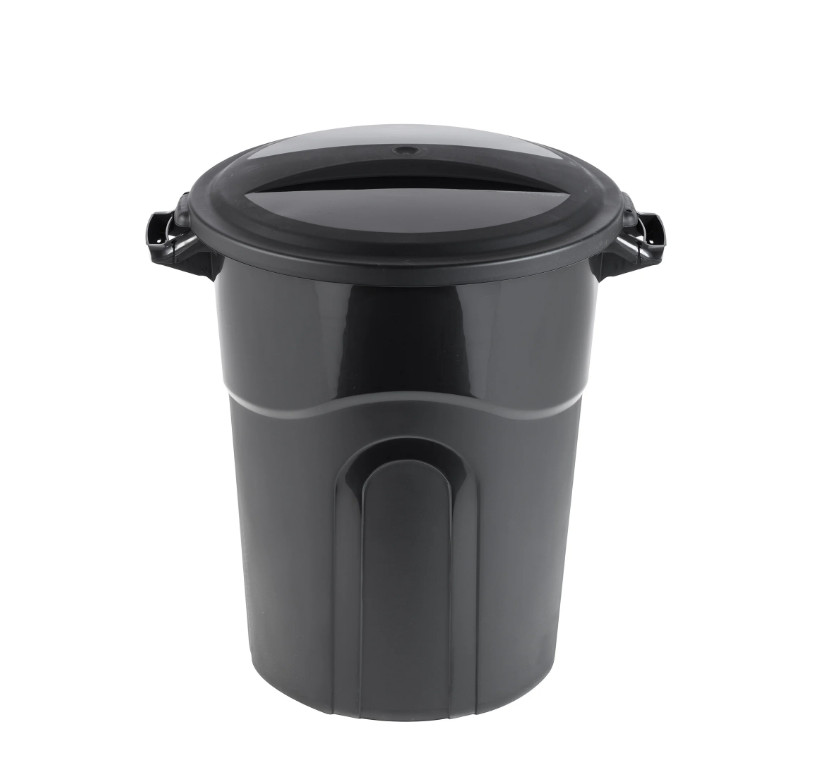 Hyper Tough 20 Gallon Garbage Can, Heavy Duty with Lid Black