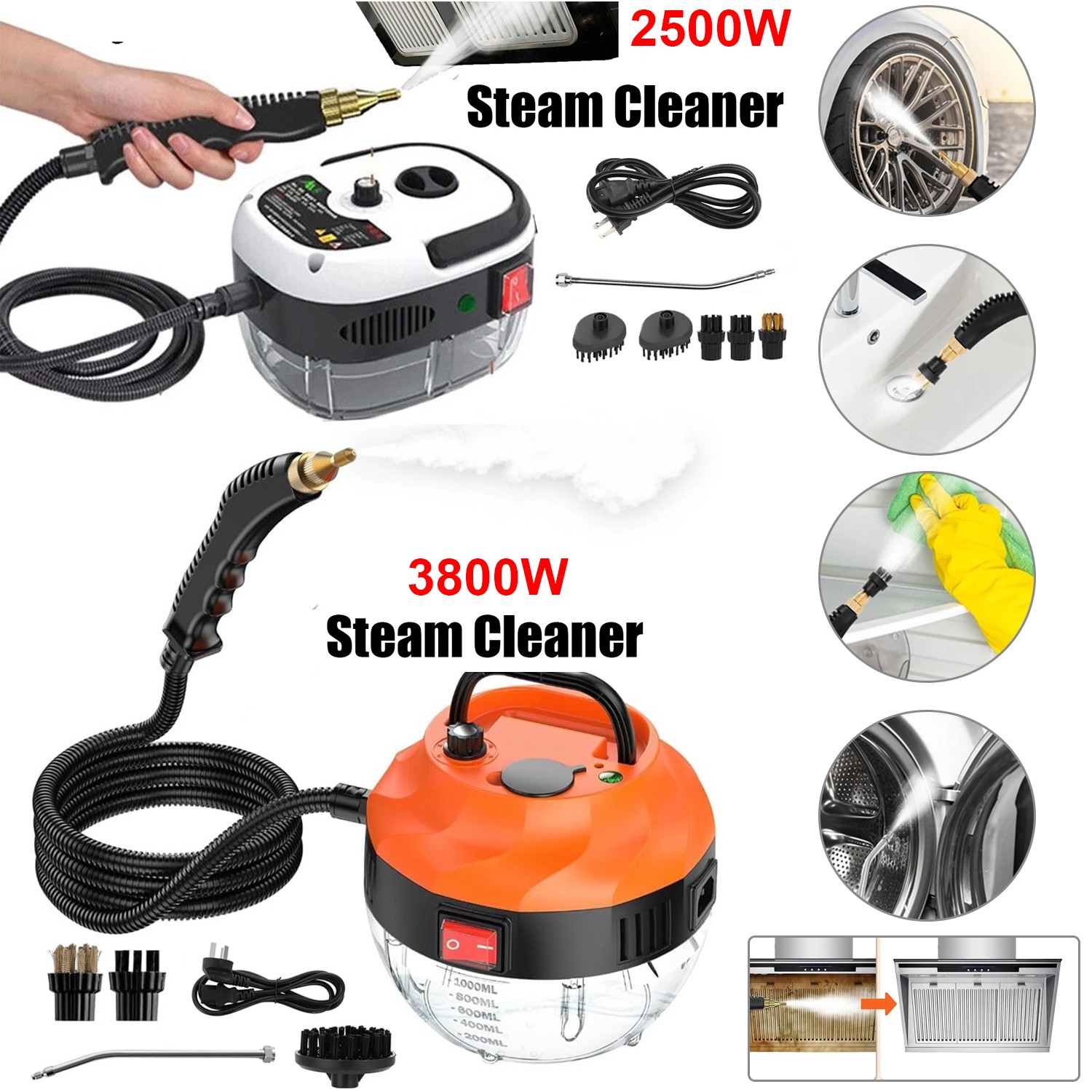 3800W High Pressure Steam Cleaner Household Car Steam Cleaner Cleaning Machine