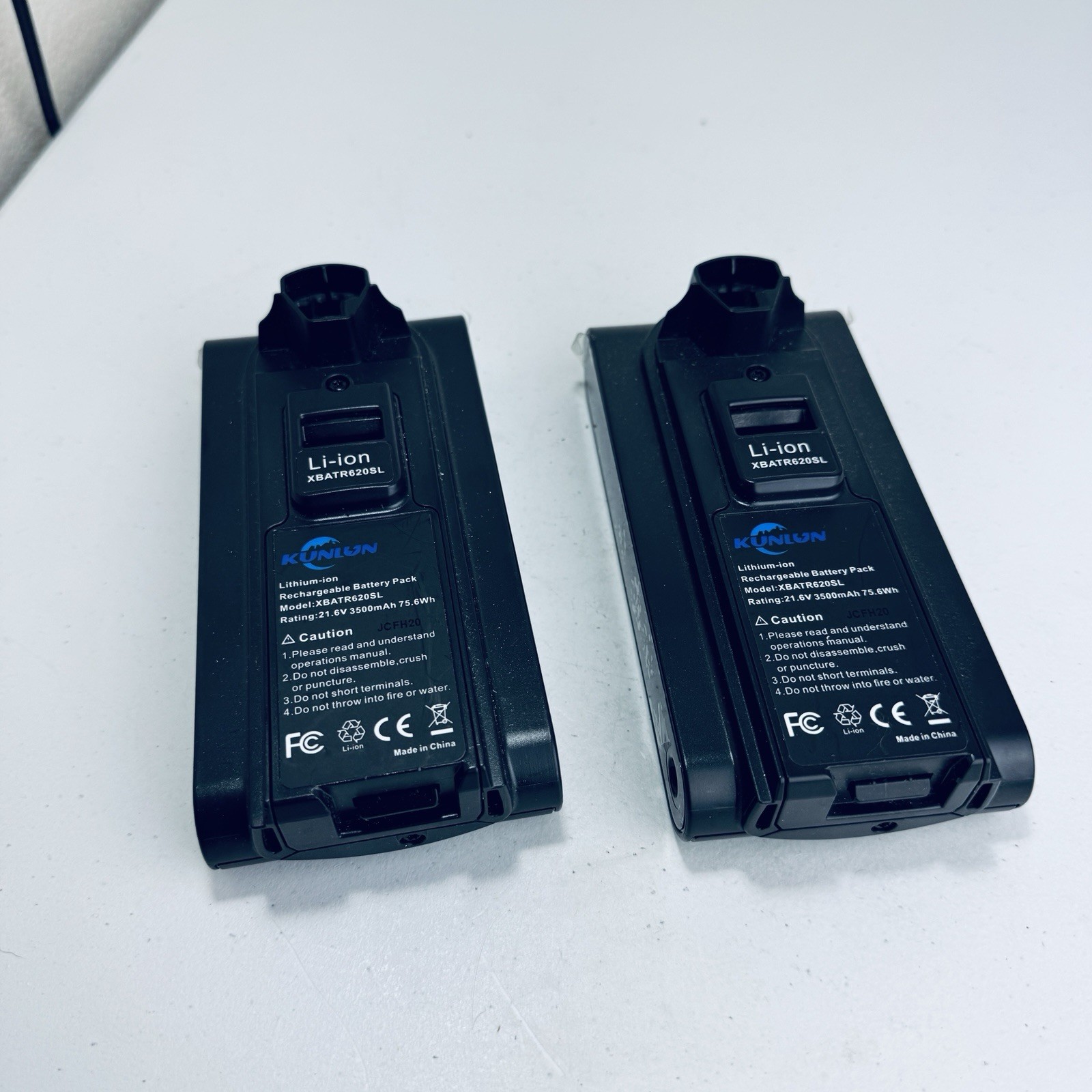 (2) -21.6V XBATR620SL Battery Compatible for Shark Stratos Vacuums IZ540H IZ562H