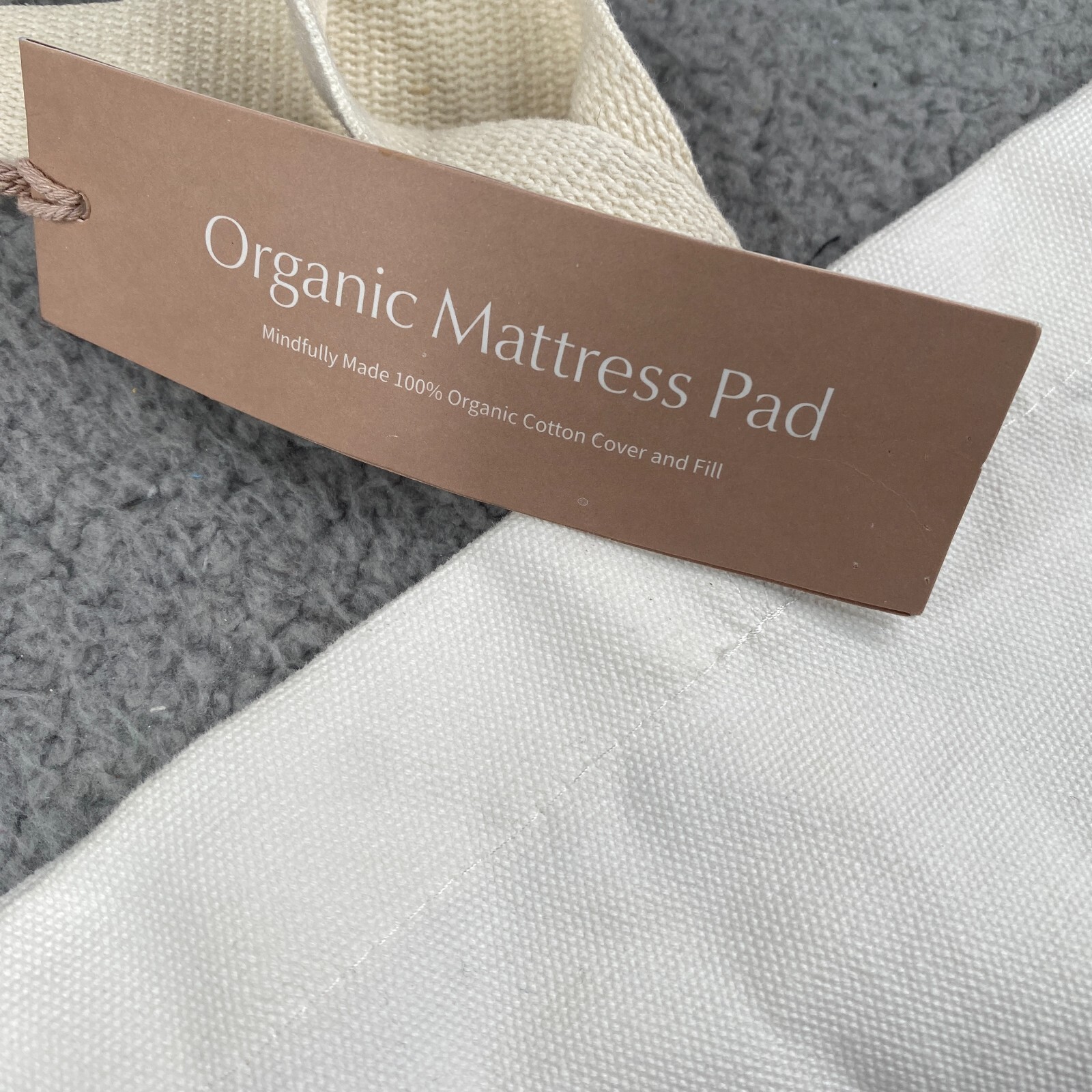 Saatva Tote Canvas Bag White Organic Cotton 18x23in NEW NWT