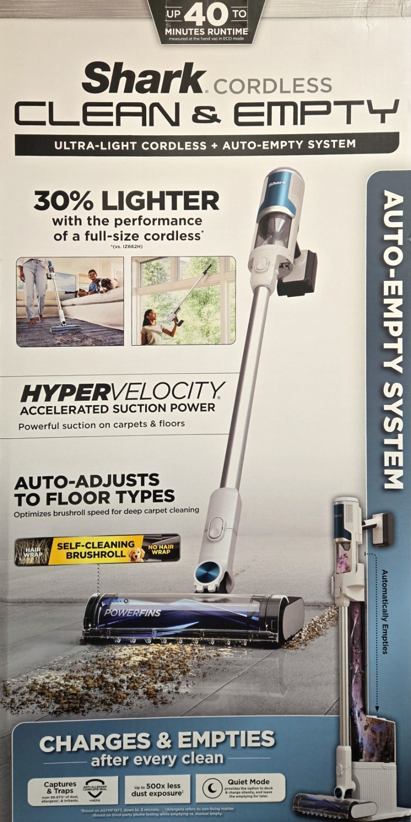 Shark Cordless Clean & Empty Stick Vacuum With Auto Empty System – BU3521
