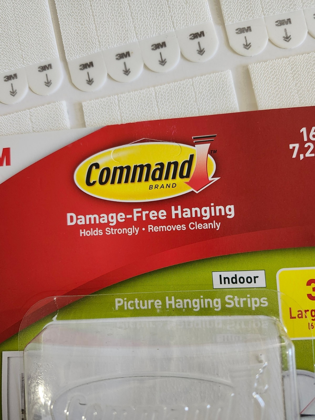 16lb Large 3M Command Picture Hanging Strips 68 Pairs (136 Strips) Damage-Free