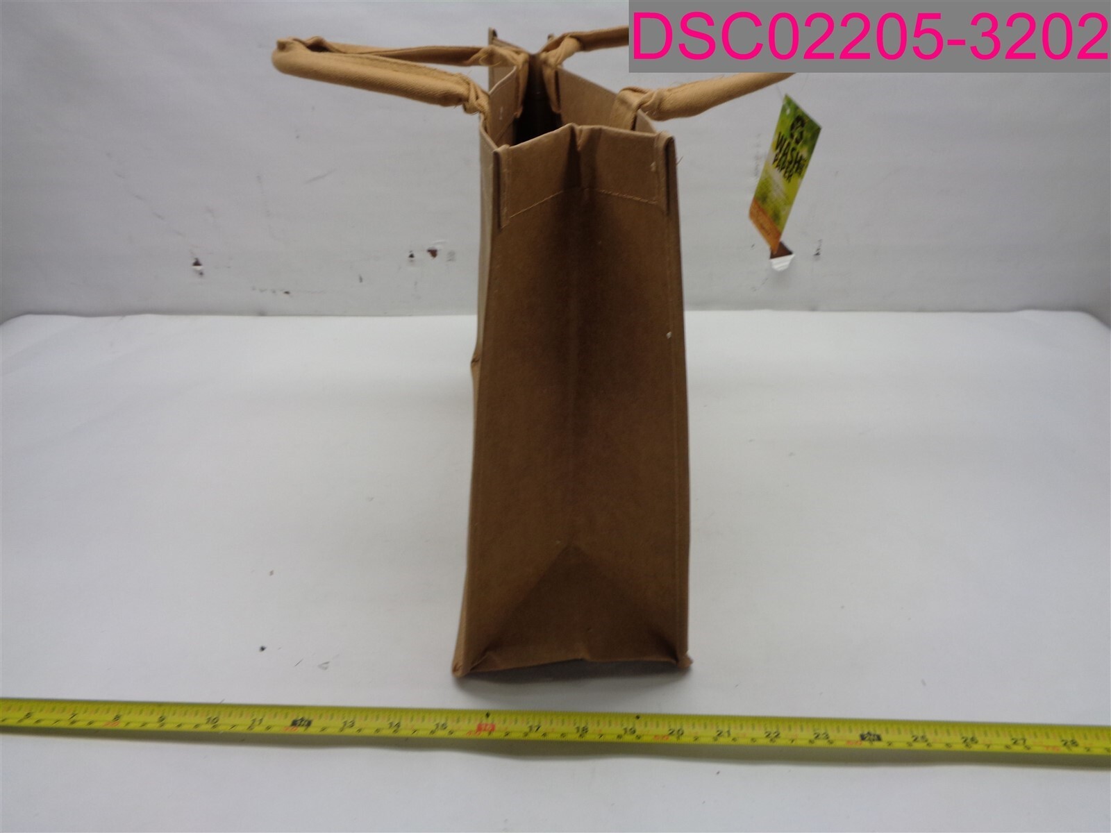 Reusable Grocery Bag, 350 GSM Heavy-Weight Natural Kraft Bag with Handles. Brown