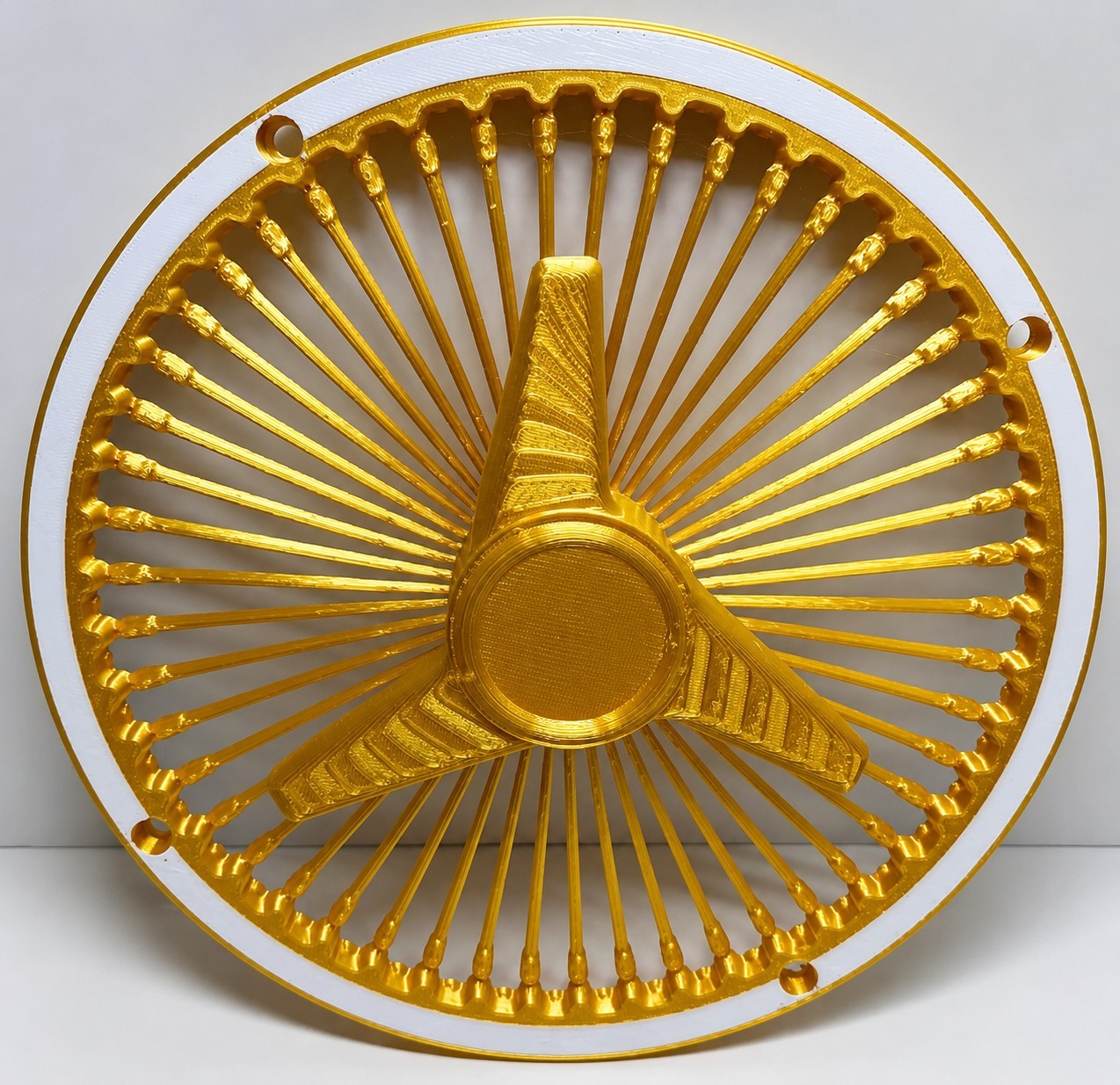 Trash Can Wheel Rim Covers Gold Spoke Whitewall – 3D Printed
