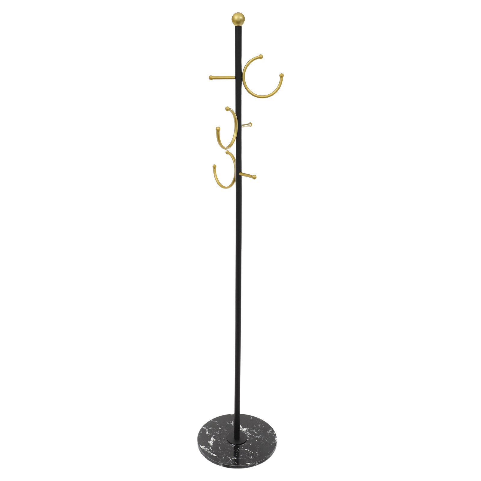 Coat Rack, Clothes Rack with Mable Base, Freestanding Coat Rack