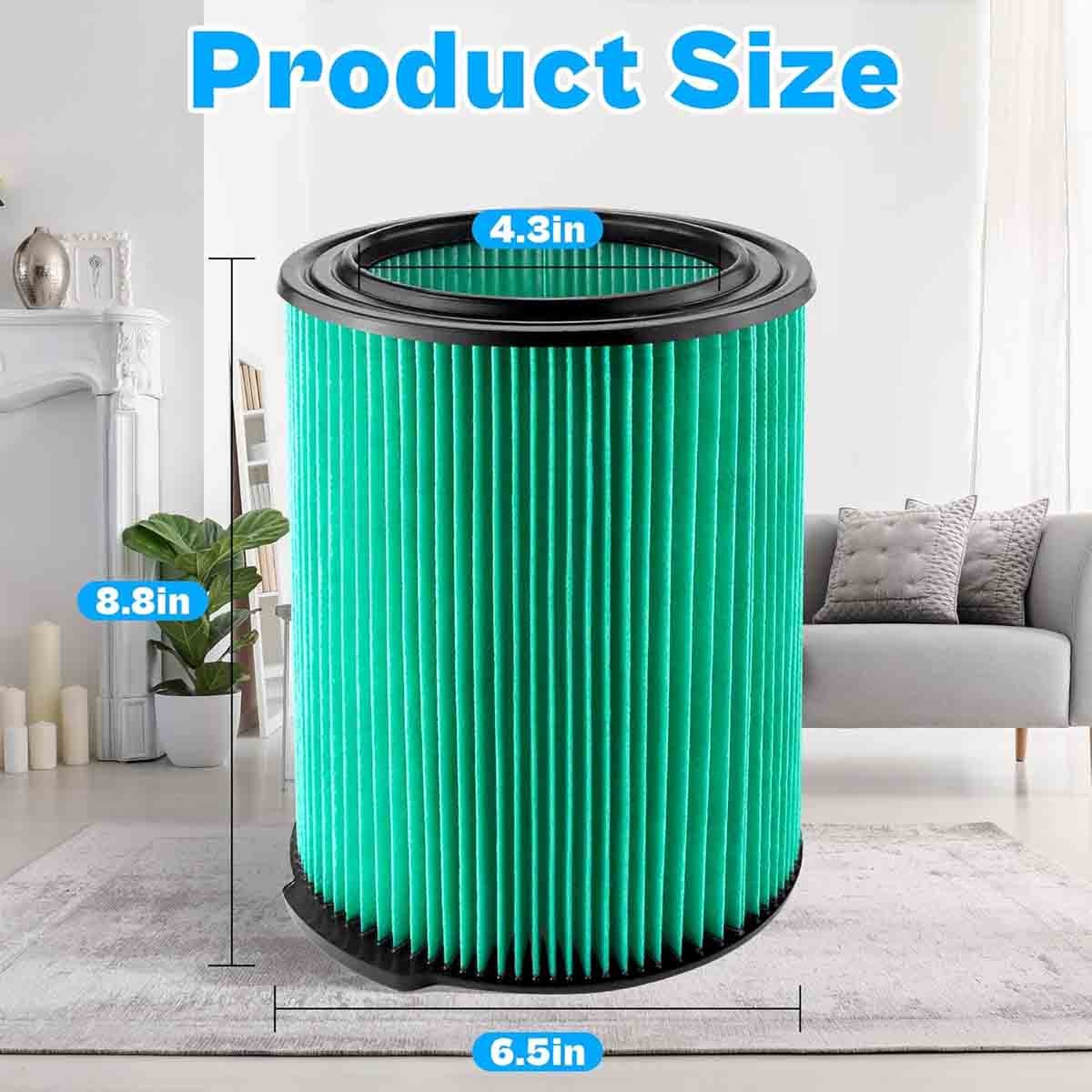 VF6000 Filter Replace For Ridgid Wet Dry Vac Vacuum 5-20 Gallon 1620RV 1610RV