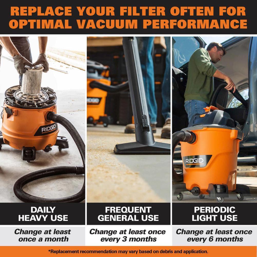 RIDGID 3 Gal 18V Cordless Handheld NXT Wet/Dry Shop Vacuum Filter (Tool Only)