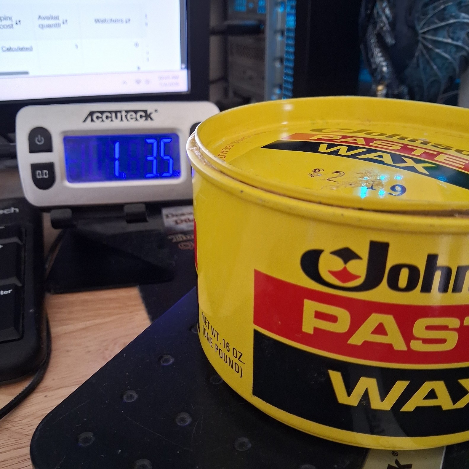 Vtg Pre-1980 Johnson’s Paste Wax Original Formula 16 oz Full Tin 1 lb 3.5oz