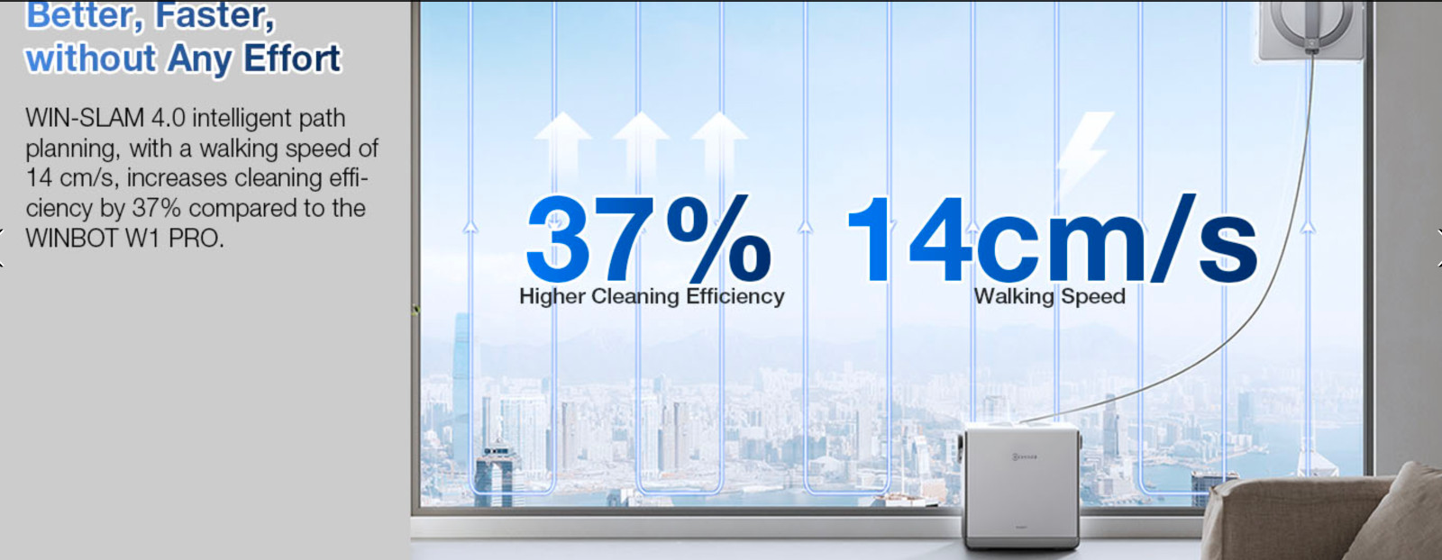 ECOVACS WINBOT W2 Pro Omni Portable Window Cleaning Robot, Intelligent Climbing